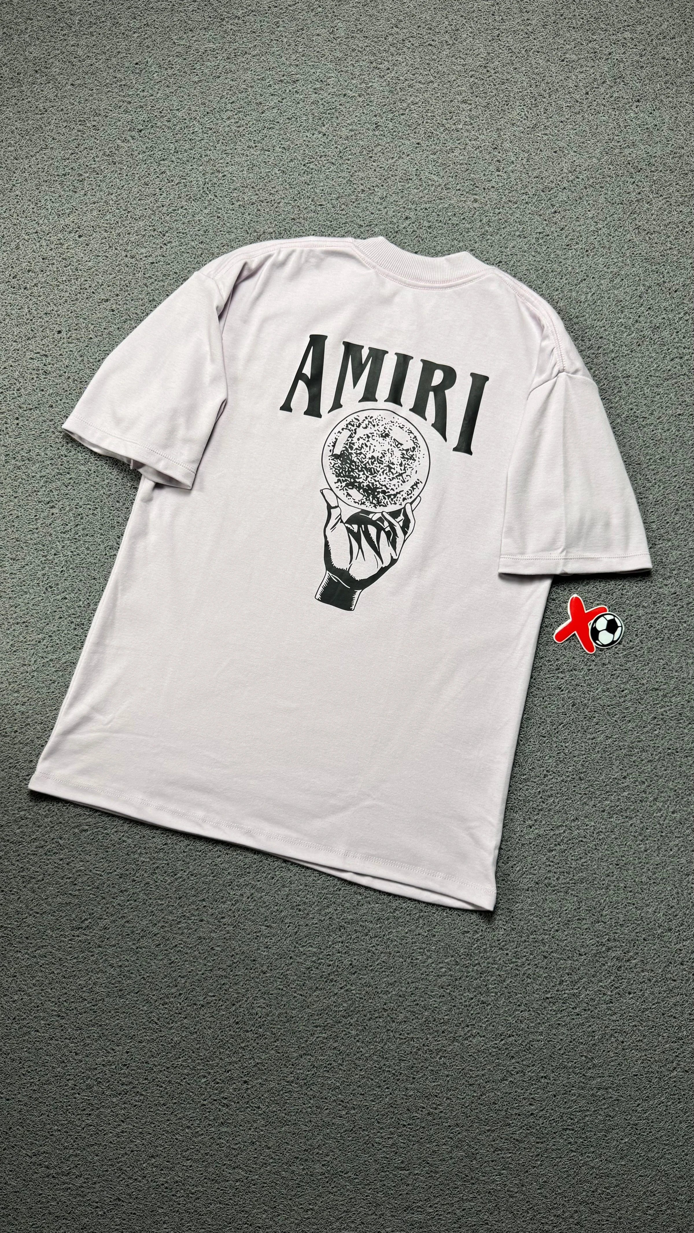 CAMISETA OVERSIZED AMIRI ROSA CLARO - 1