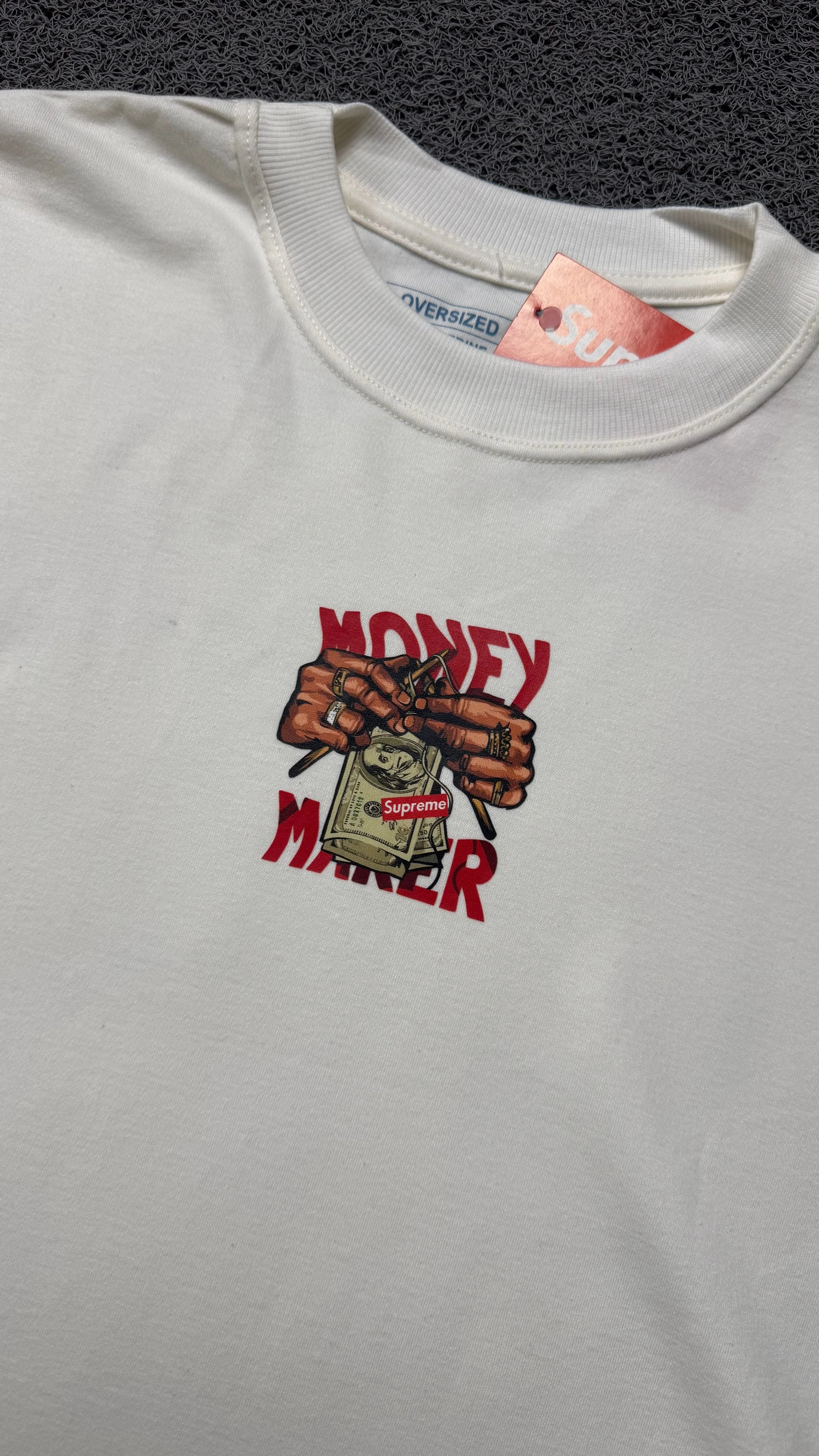 CAMISETA OVERSIZED MONEY MAKER OFF WHITE - 4