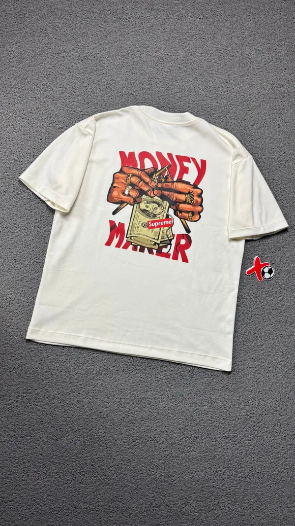 CAMISETA OVERSIZED MONEY MAKER OFF WHITE
