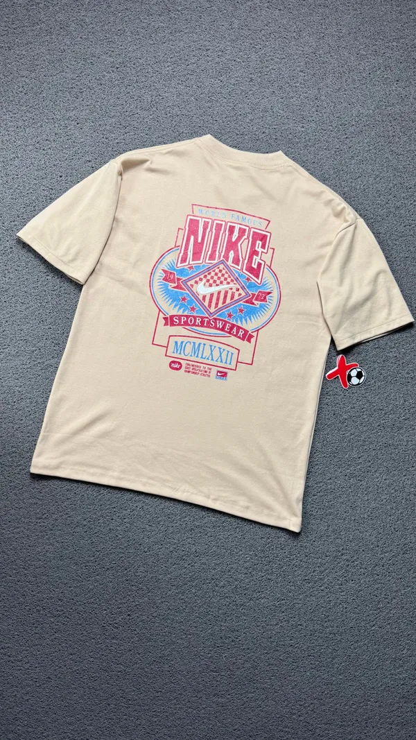 CAMISETA OVERSIZED NK MCM BEGE