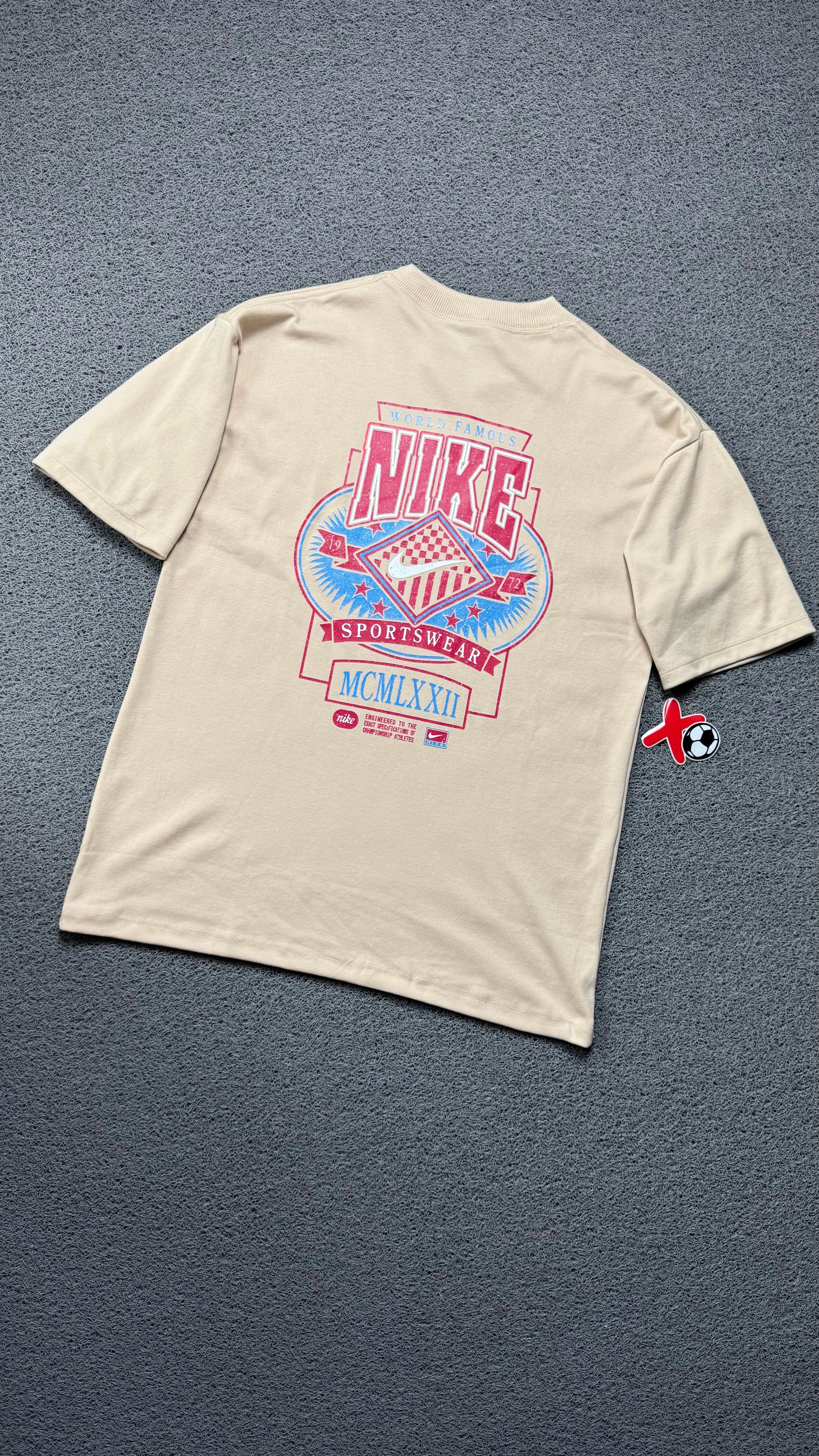 CAMISETA OVERSIZED NK MCM BEGE - 1
