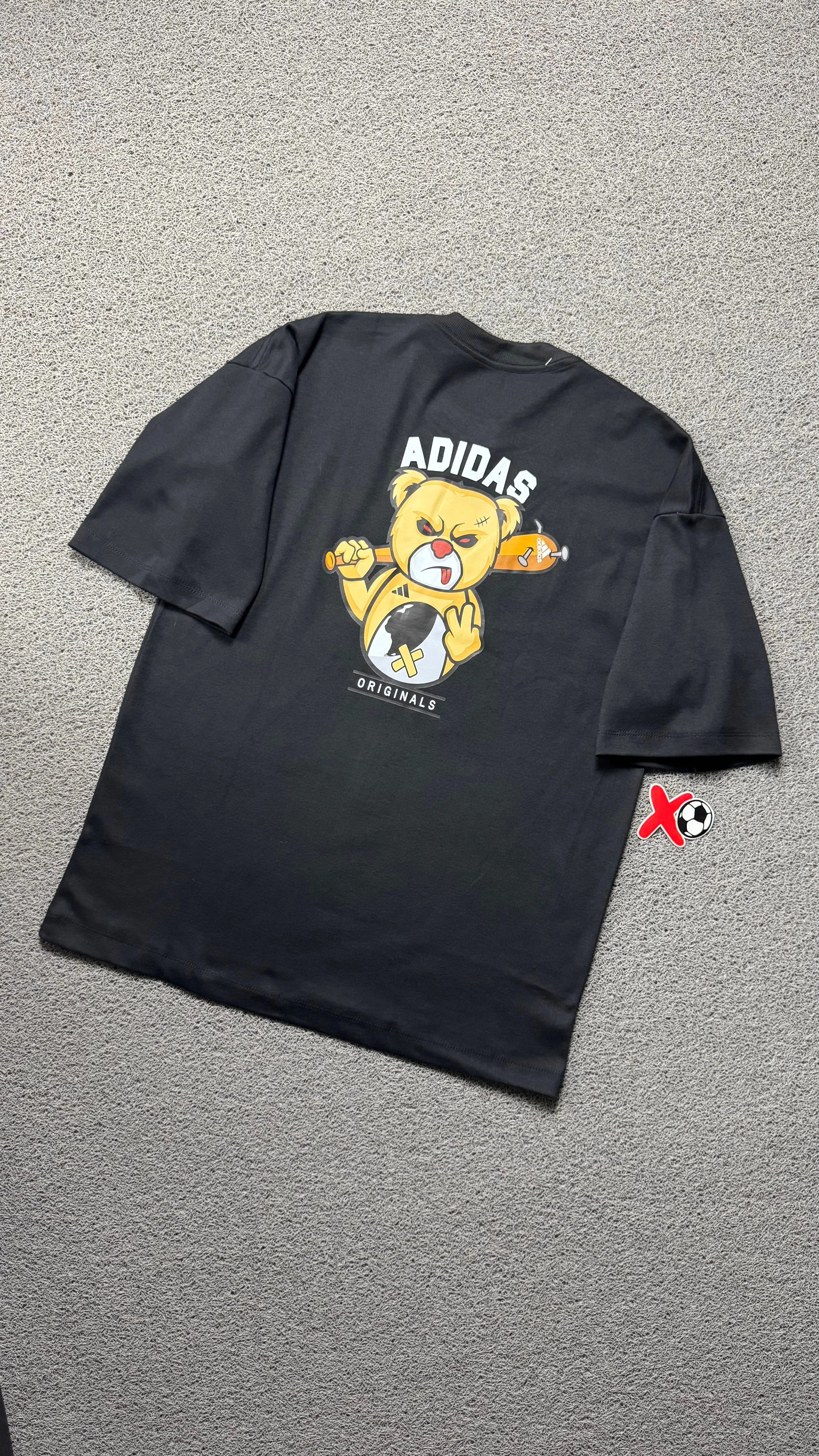 CAMISETA OVERSIZED AD BEAR PRETA - 1