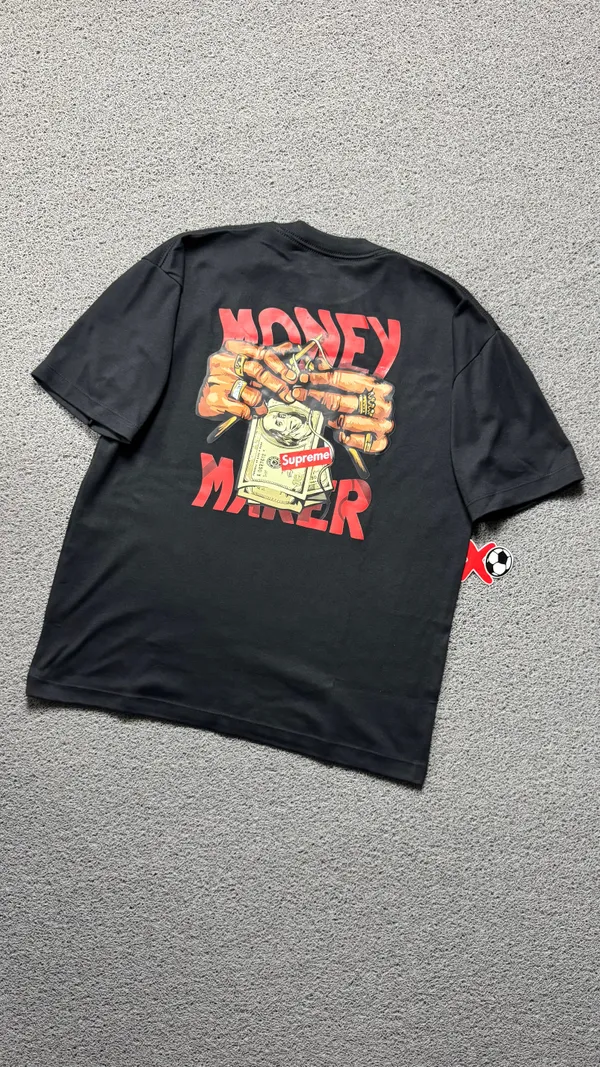 CAMISETA OVERSIZED MONEY MAKER PRETA