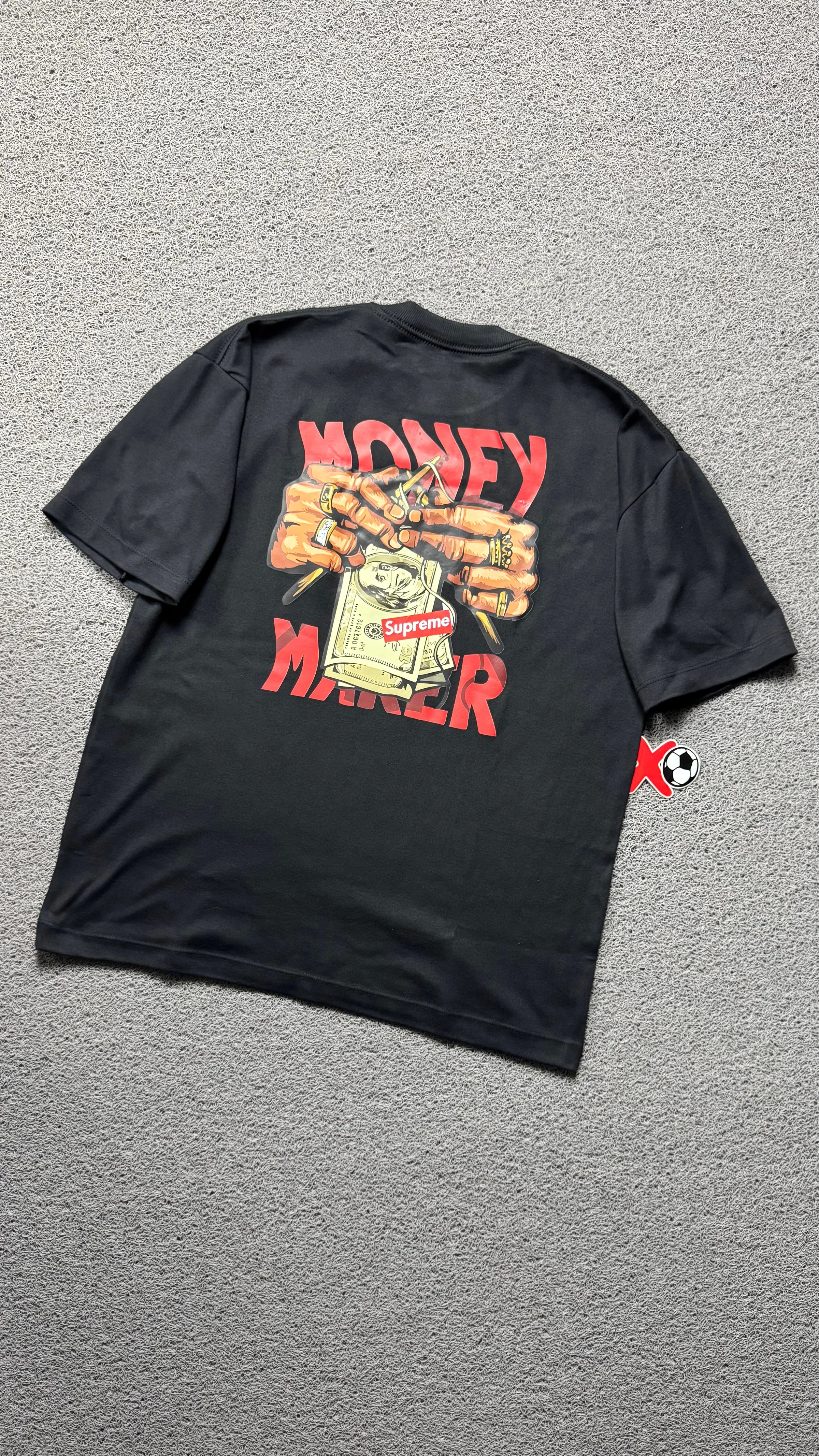 CAMISETA OVERSIZED MONEY MAKER PRETA - 1