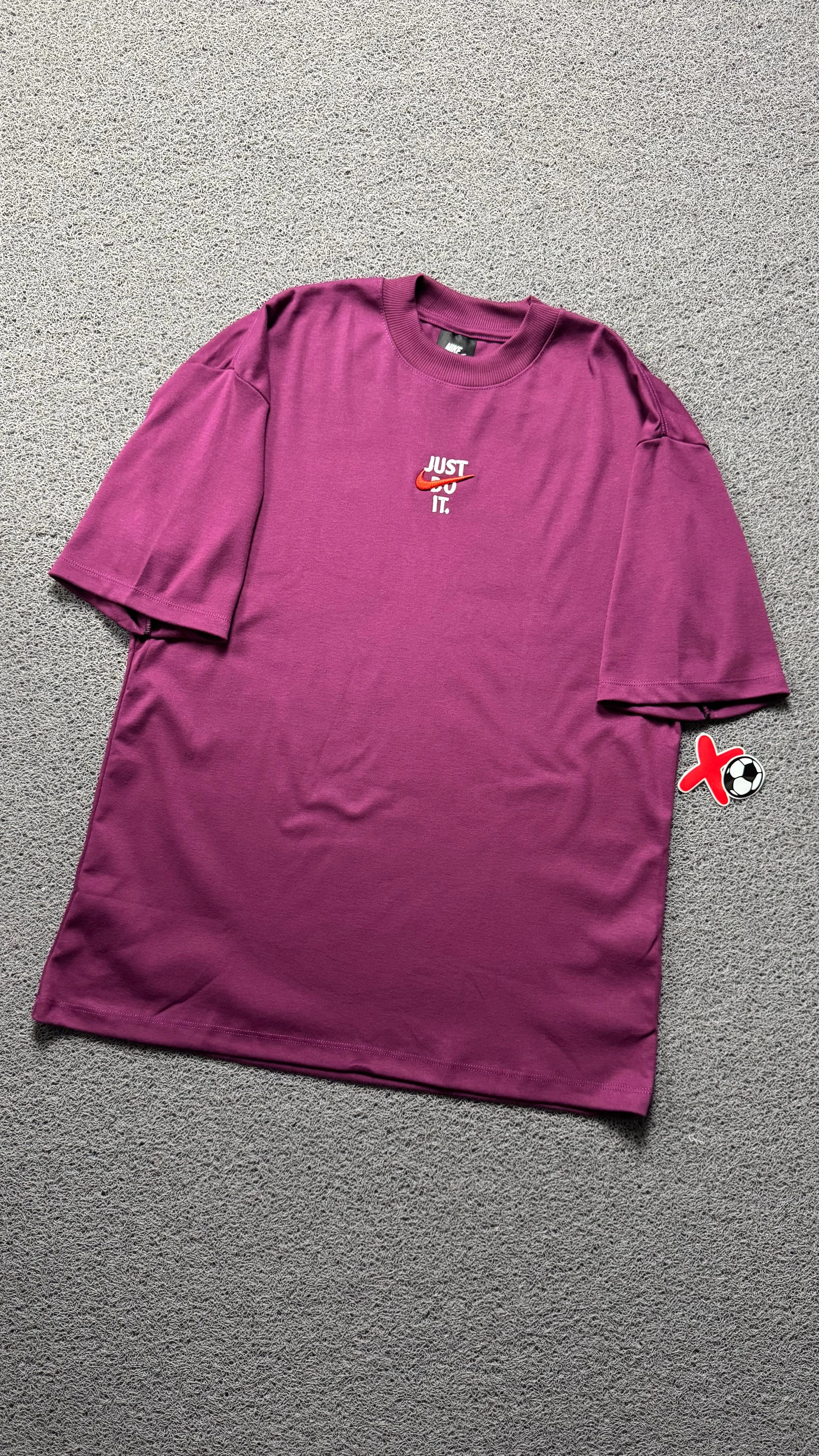 CAMISETA OVERSIZED NK BORDADO ROXO - 1