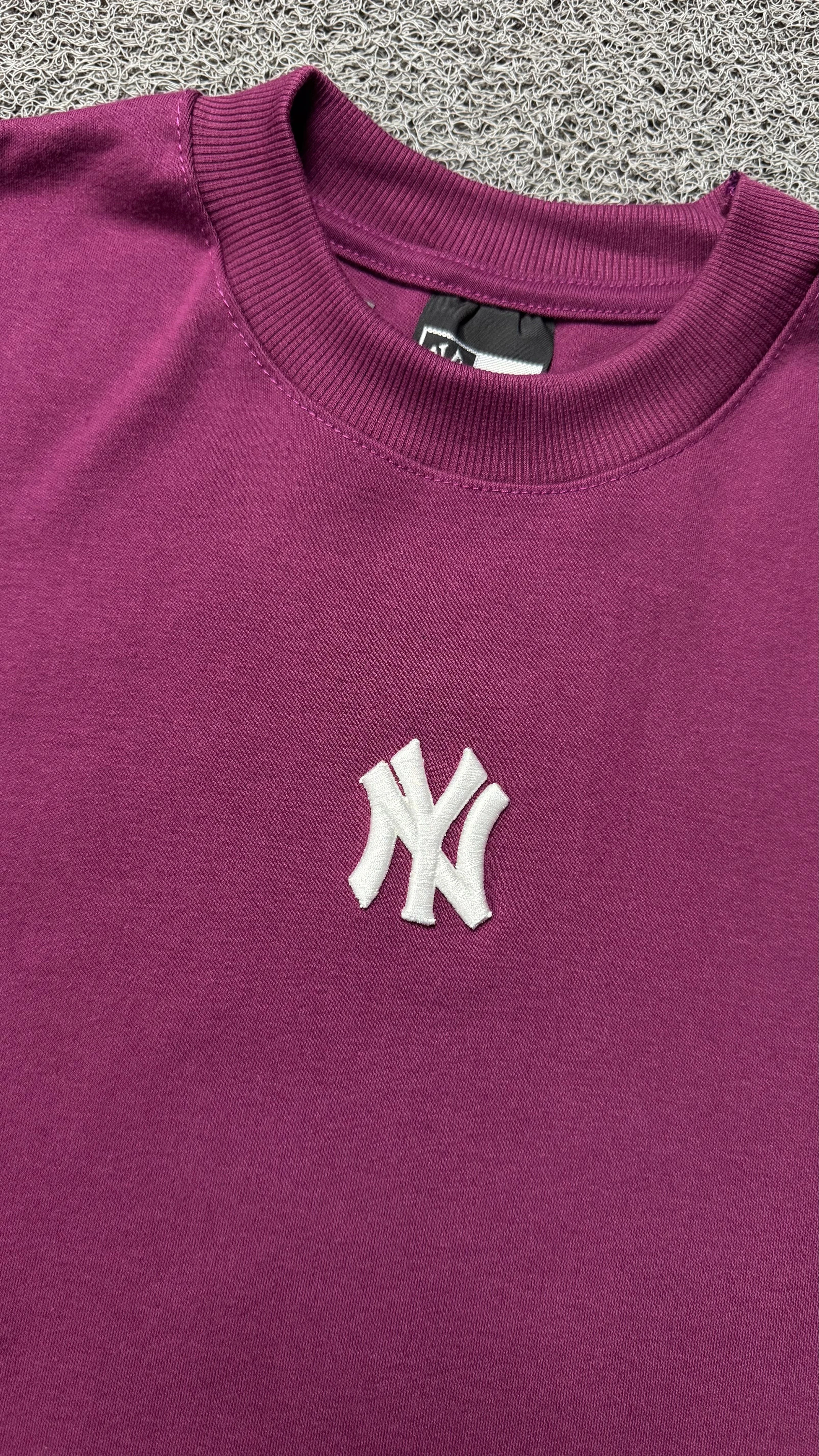 CAMISETA OVERSIZED NY BORDADO ROXO  - 2