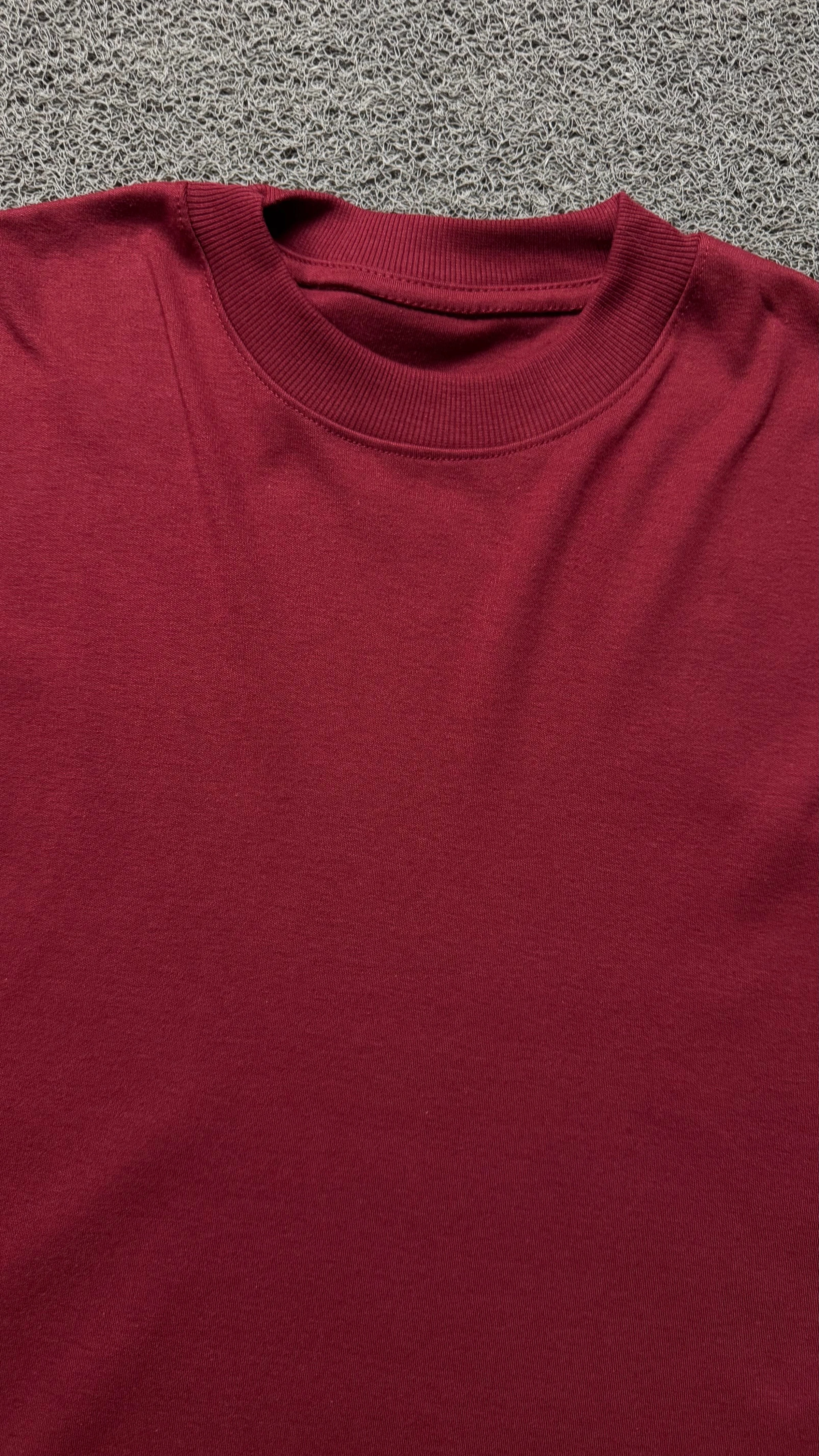 CAMISETA OVERSIZED BORDÔ LISA - 2