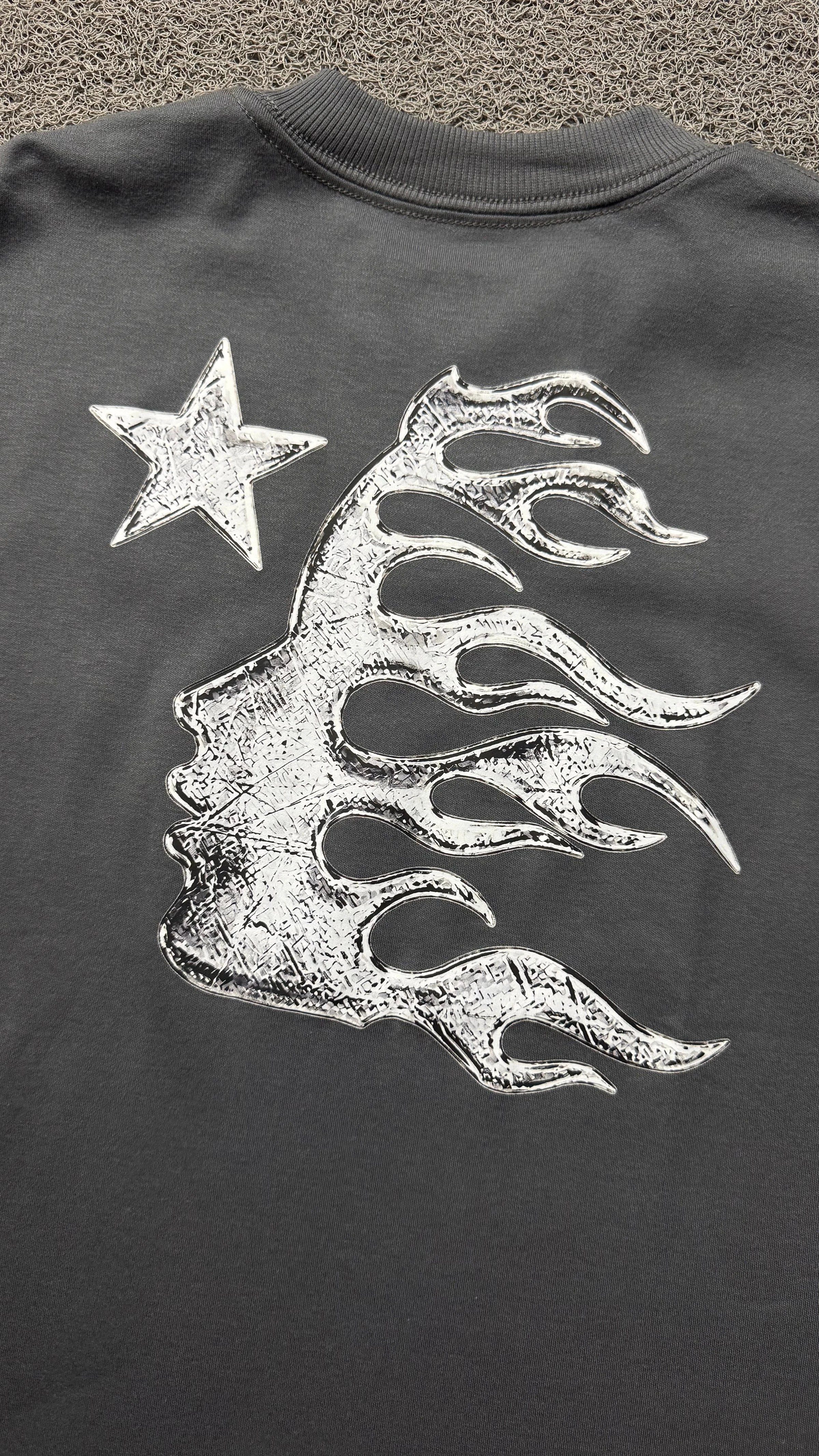 CAMISETA OVERSIZED PLUS HSTAR CINZA - 2