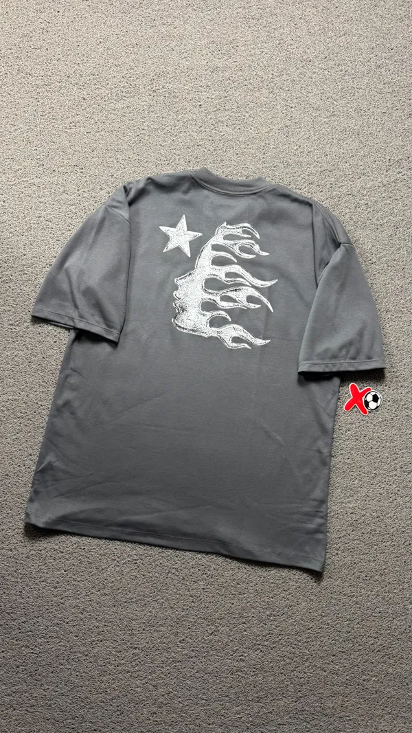 CAMISETA OVERSIZED PLUS HSTAR CINZA