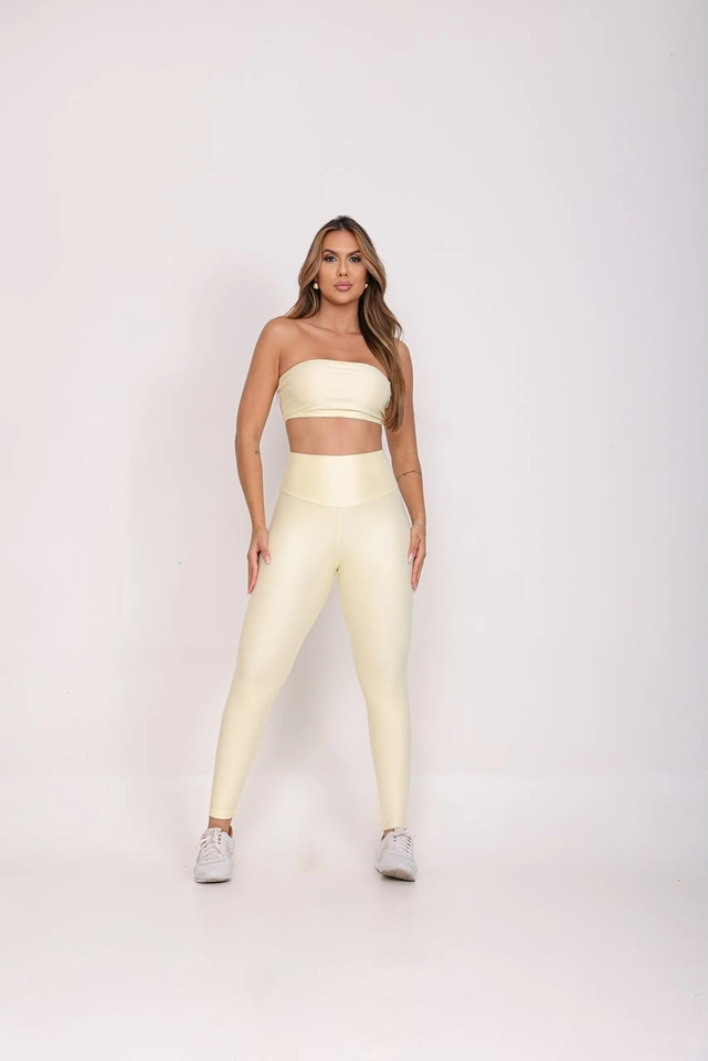 Conjunto Fitness Poliamida – Top Tomara que Caia + Legging. - 2