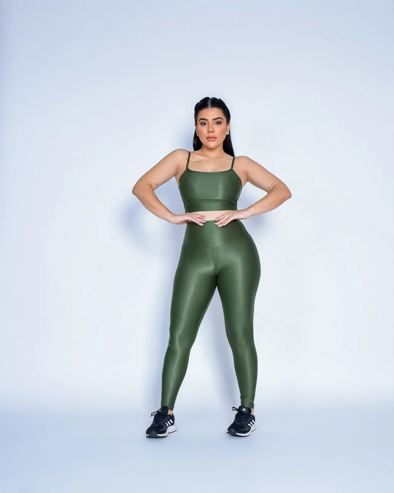 Conjunto Fitness Poliamida – Top Costas Trançadas + Legging. - 3