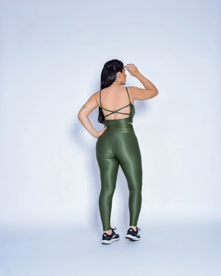 Conjunto Fitness Poliamida – Top Costas Trançadas + Legging. - 4