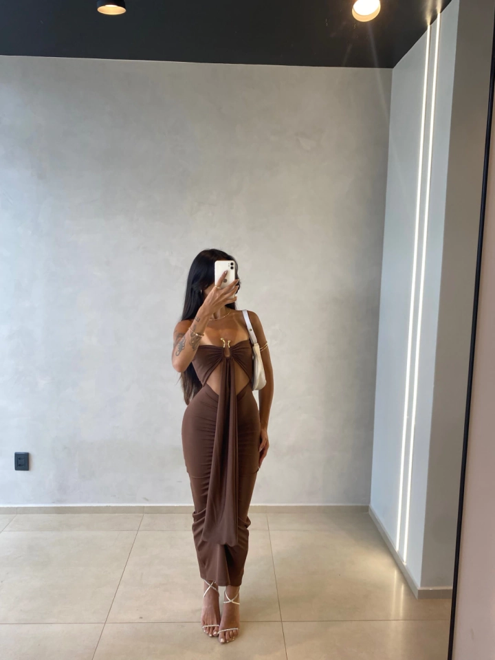 Vestido Anne - Marrom - imagem 2