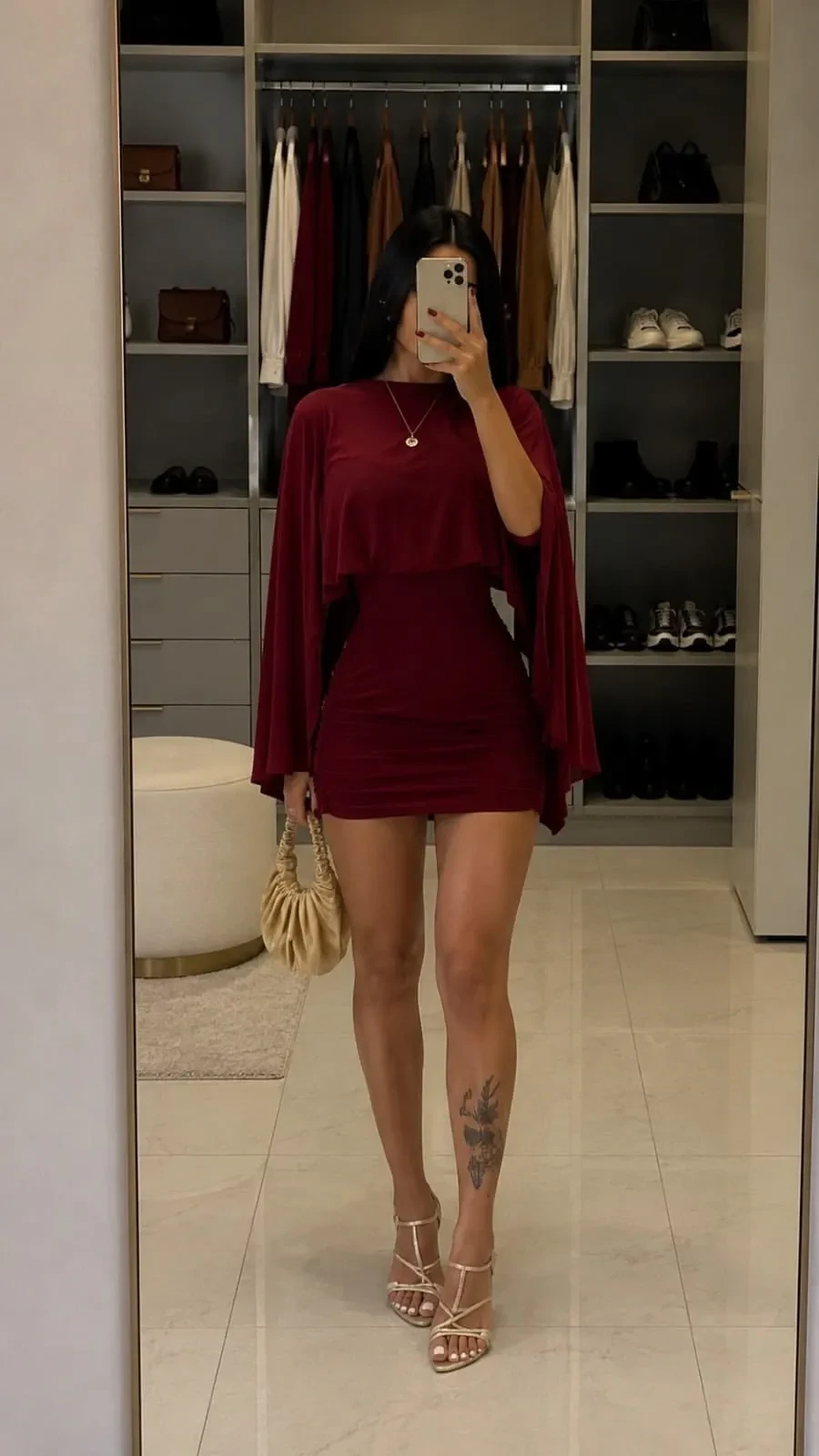 Vestido Luana - Bordô - 2