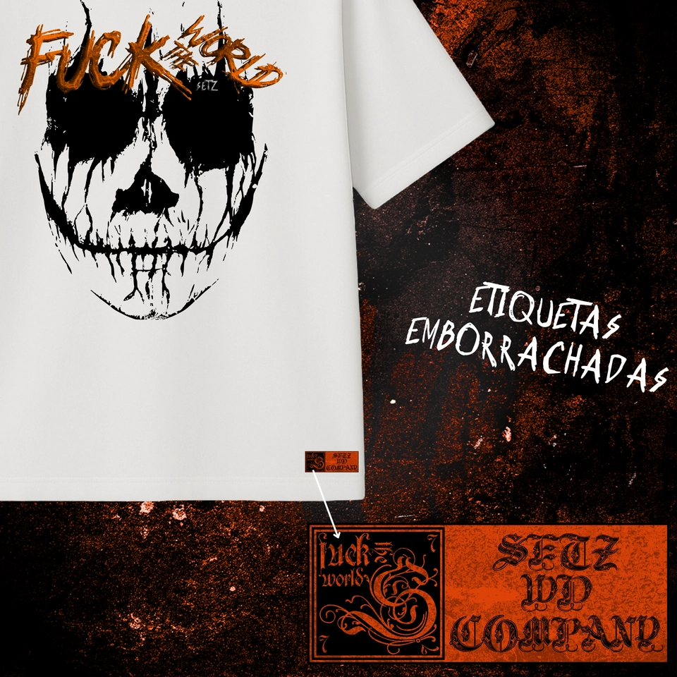 F*CK THE WORLD - ANARKY LI (camiseta oversized branca) - 3