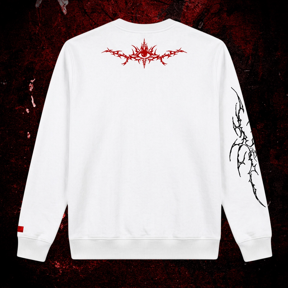 F*CK THE WORLD - KRIGER (moletom sem capuz branco) - 2