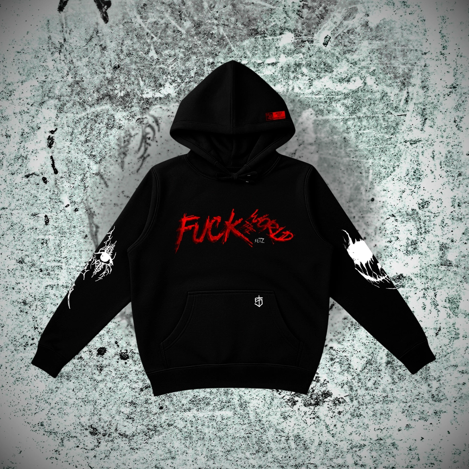 F*CK THE WORLD - ANARKYs (moletom com capuz branco)