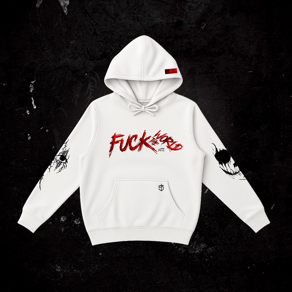 F*CK THE WORLD - ANARKYs (moletom com capuz preto)
