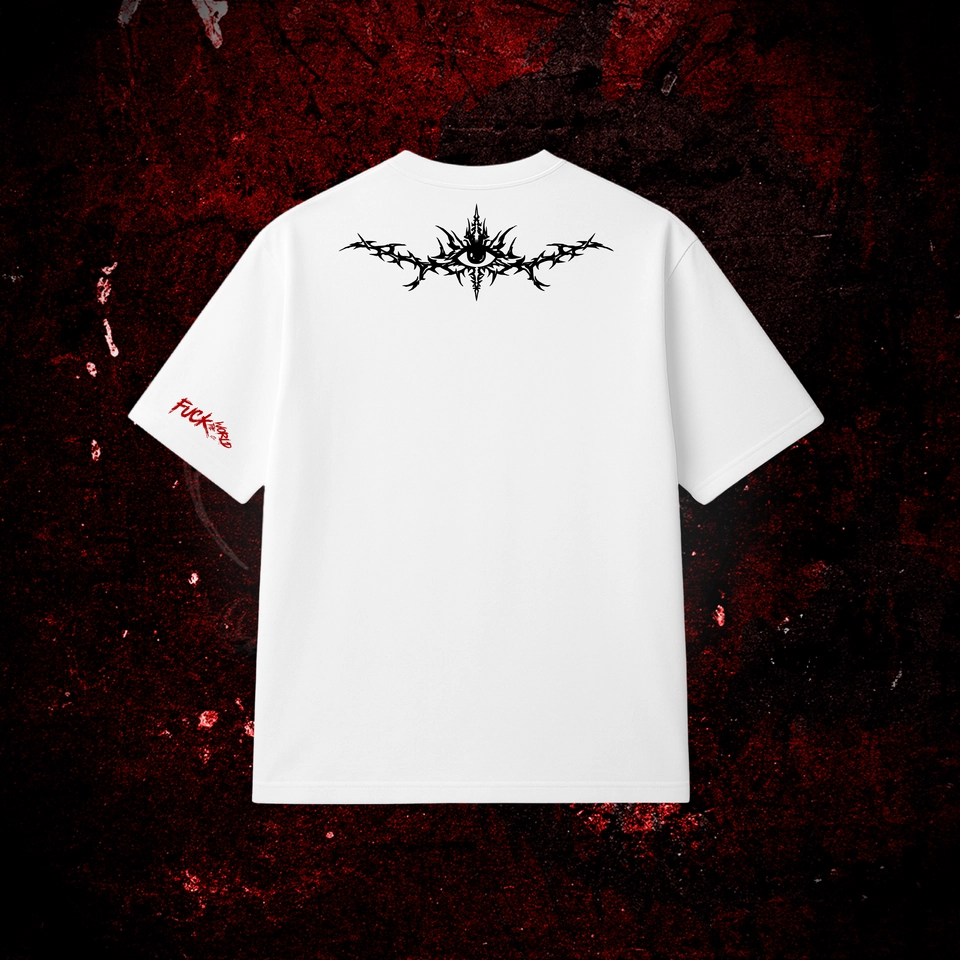 F*CK THE WORLD - ANARKY VI (camiseta oversized branca) - 4