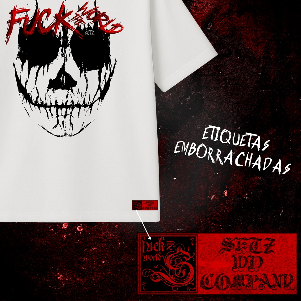 F*CK THE WORLD - ANARKY VI (camiseta oversized branca) - 3