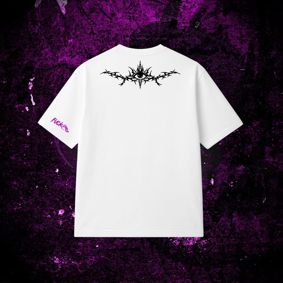 F*CK THE WORLD - ANARKY RI (camiseta oversized branca) - 4