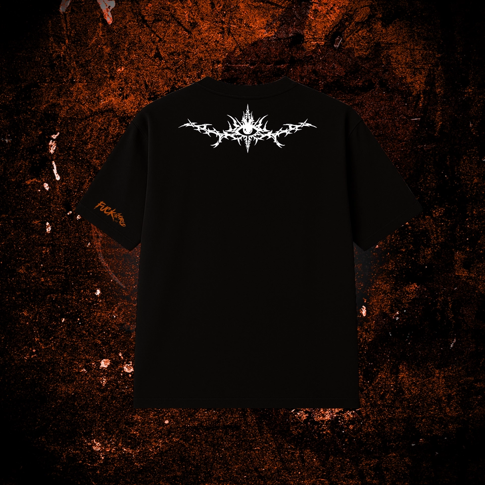 F*CK THE WORLD - ANARKY L (camiseta oversized preta) - 4
