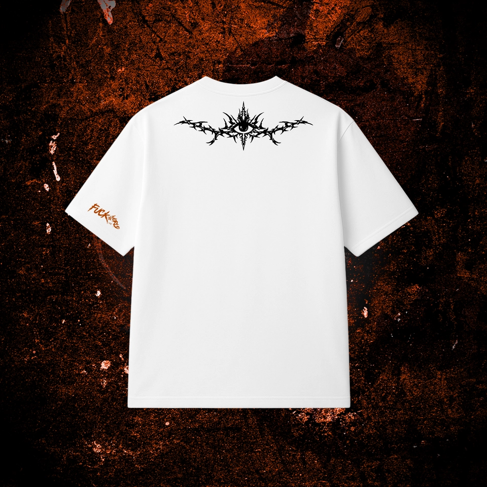 F*CK THE WORLD - ANARKY LI (camiseta oversized branca) - 4