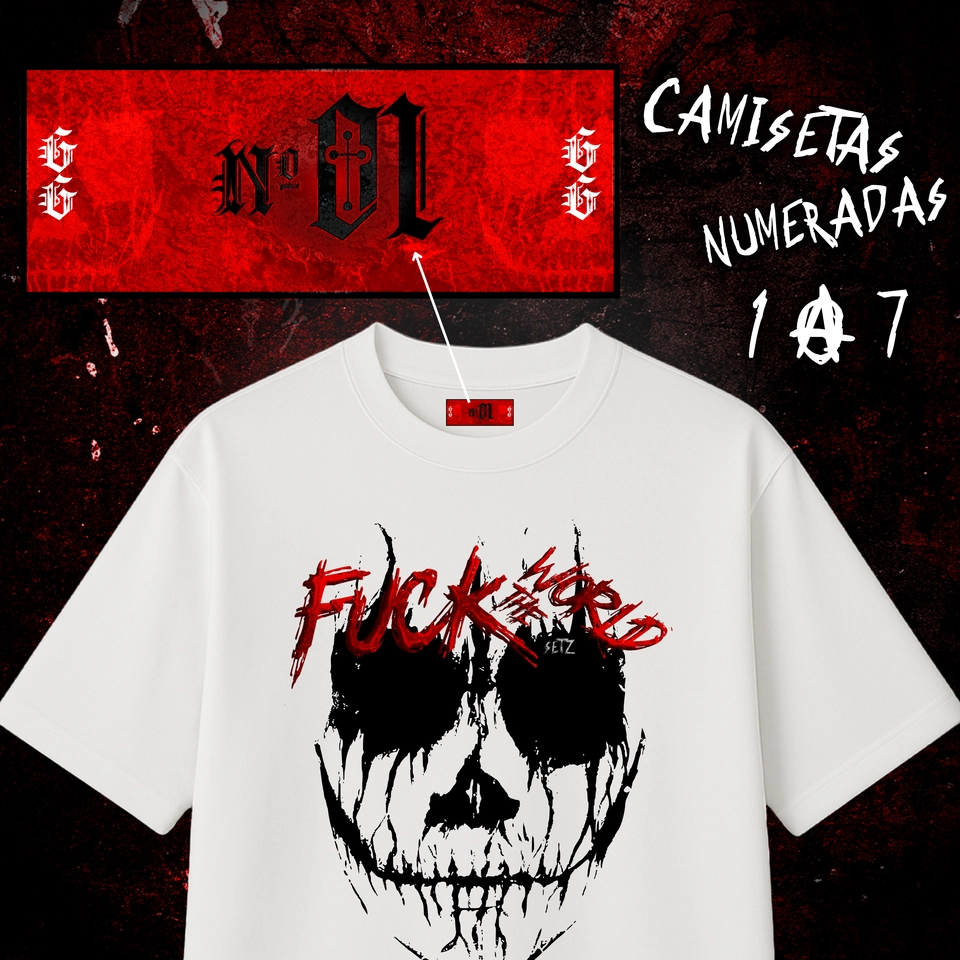F*CK THE WORLD - ANARKY VI (camiseta oversized branca) - 2