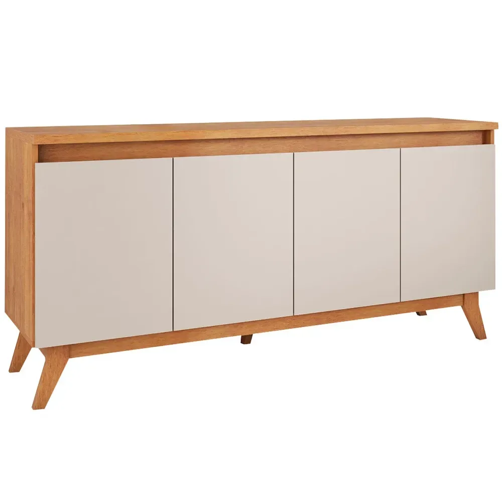 Balcão Buffet Stylo 4 Portas Mel/Off White - Viero Móveis - 2