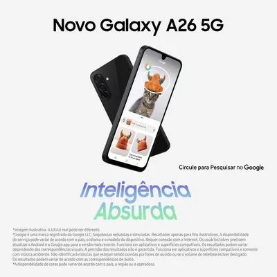 Smartphone  Samsung Galaxy A26 5G 256GB, 8GB RAM Tela 6.7" Amoled Branco  - 2