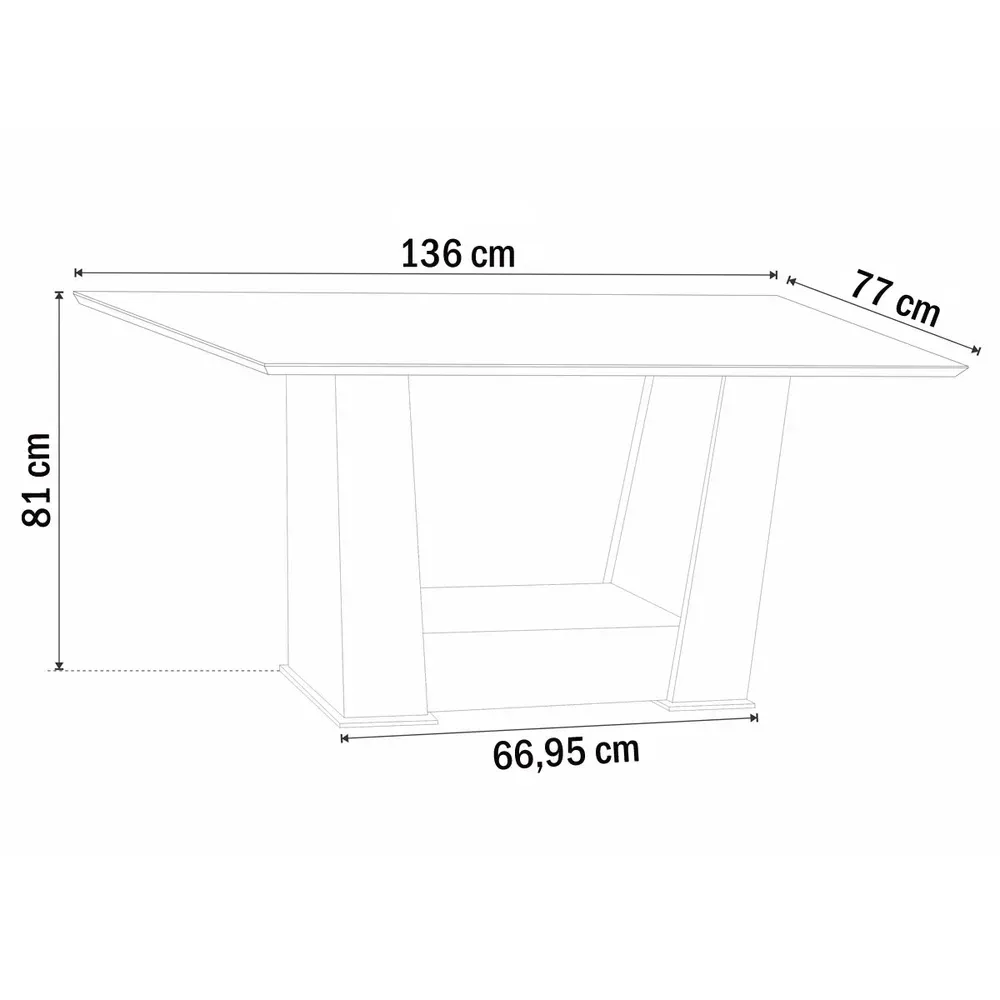 Mesa de Jantar 6 Cadeiras Marte Mel/Blonde/Linho/Inox - Pnr Móveis - 3