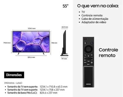  Smart TV 55" Crystal UHD 4K U8100F 2025, Xbox Cloud Gaming - Samsung  - 3