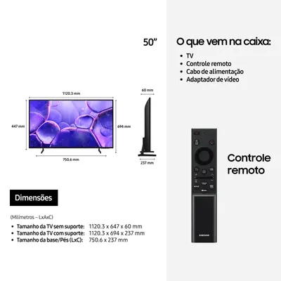  Smart TV 50" Crystal UHD 4K U8100F 2025, Xbox Cloud Gaming - Samsung  - 3