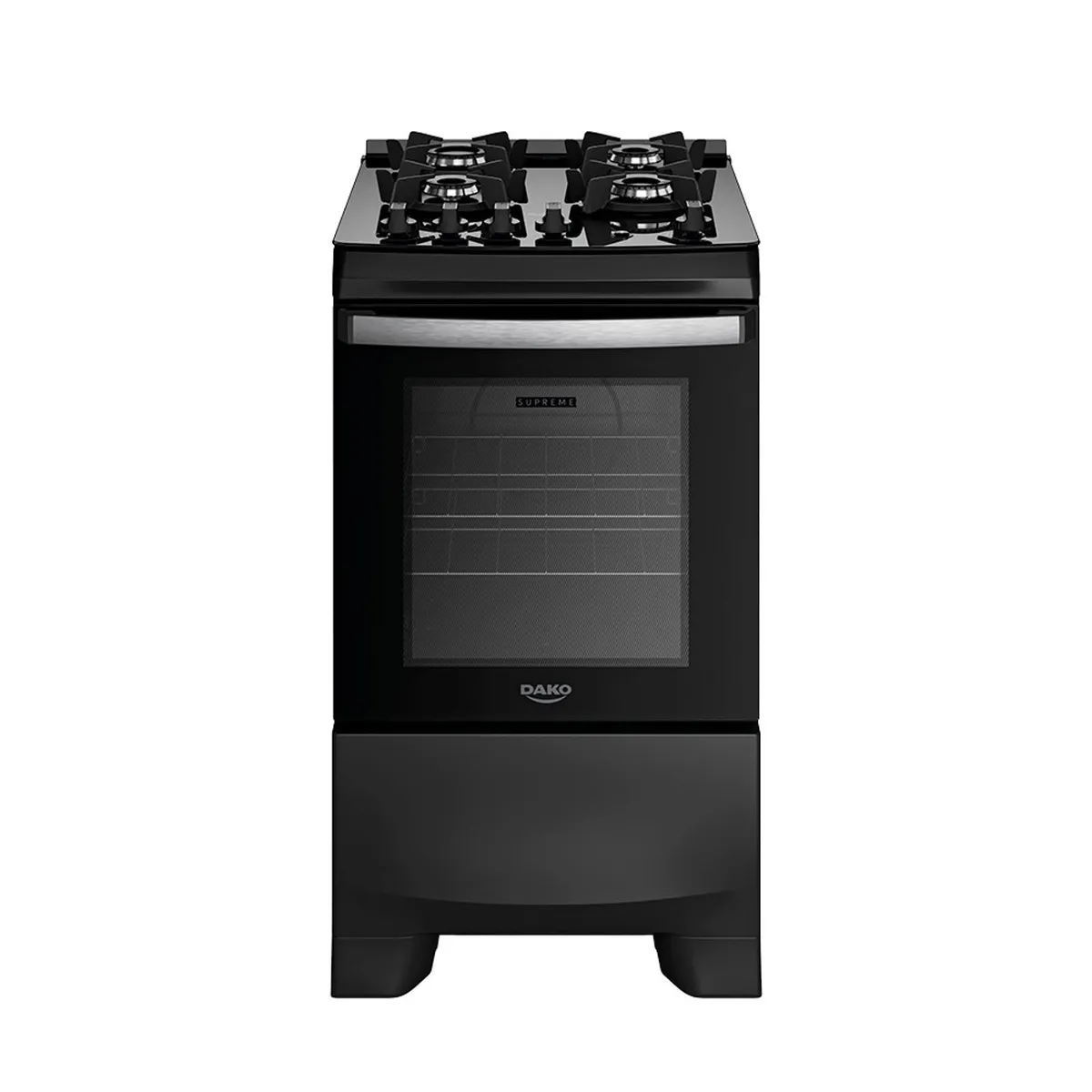 Fogão 4 Bocas Preto com Mesa de Vidro Dako Supreme Glass Bivolt - 1