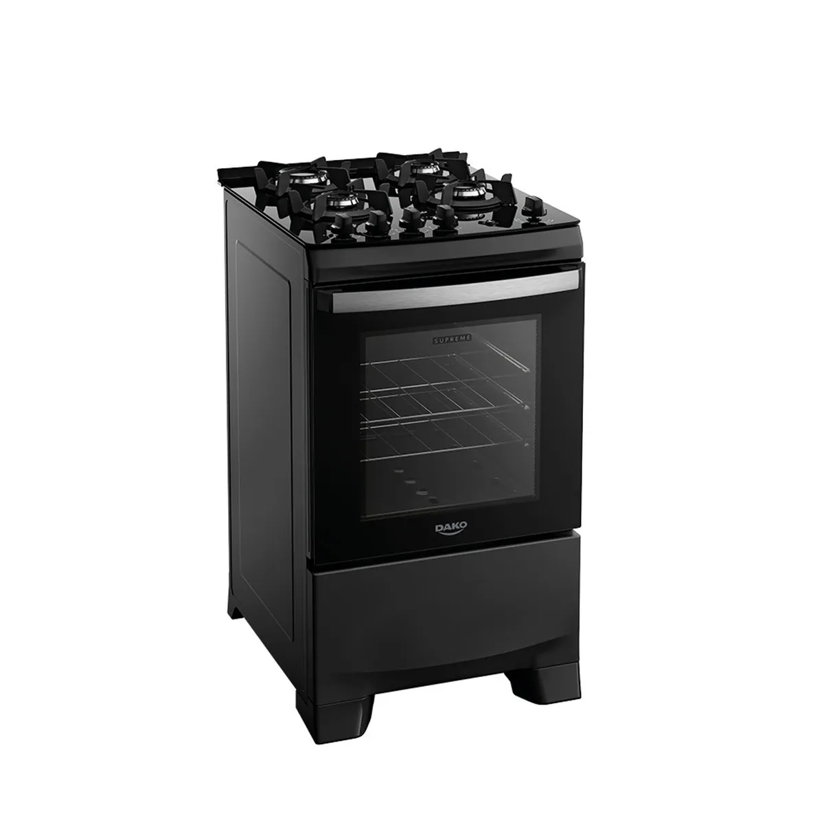 Fogão 4 Bocas Preto com Mesa de Vidro Dako Supreme Glass Bivolt - 2