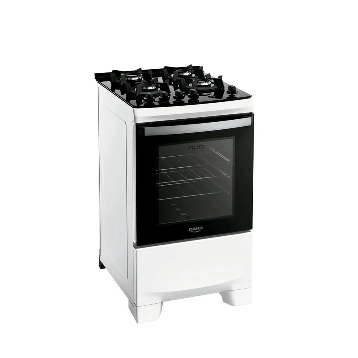 Fogão 4 Bocas Branco com Mesa de Vidro Dako Supreme Glass Bivolt - 2