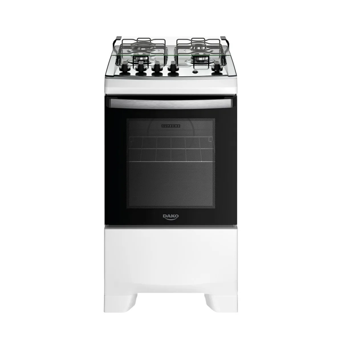Fogão 4 Bocas Branco com Mesa Inox Dako Supreme Bivolt - 1
