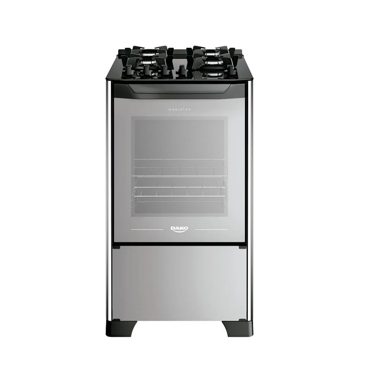 Fogão 4 Bocas Espelhado com Mesa de Vidro Dako Magister Style Bivolt - 1