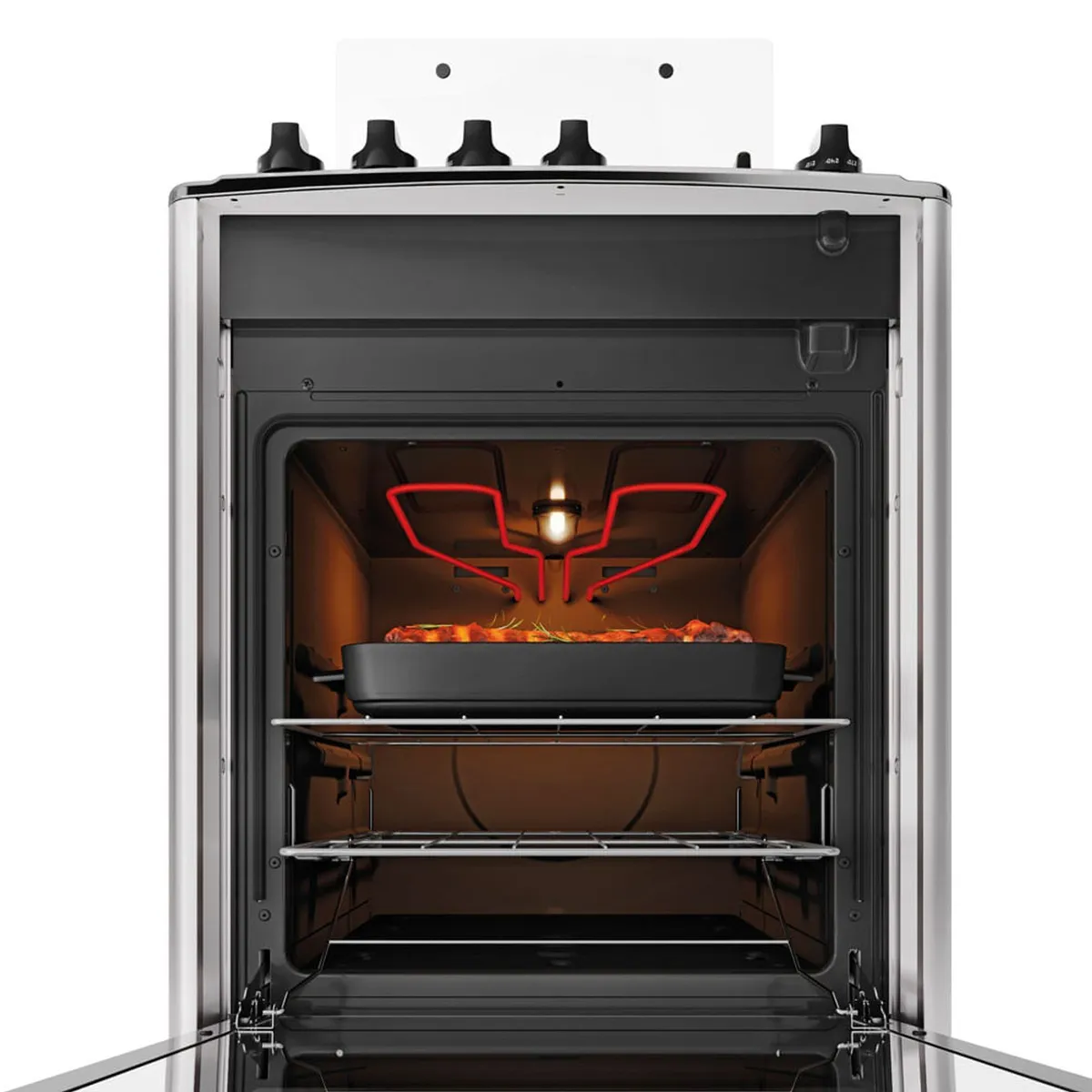 Fogão 4 Bocas Preto com Mesa Inox e Grill Dako Magister Inox Grill Bivolt - 3