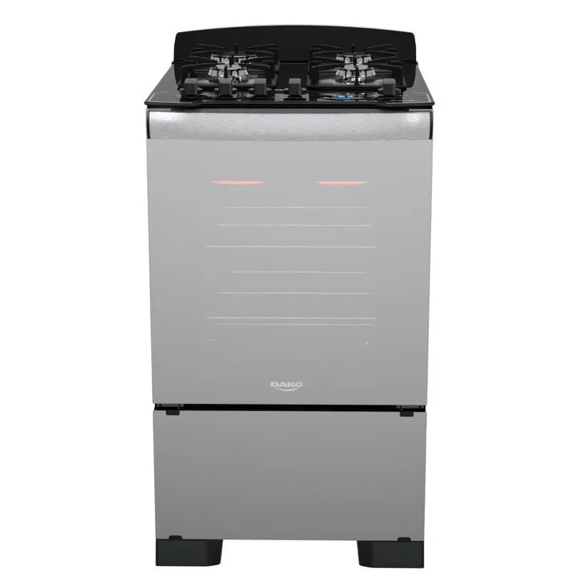 Fogão 4 Bocas Espelhado com Mesa de Vidro e Timer Digital Dako Diplomata Glass Grill Style Bivolt - 1