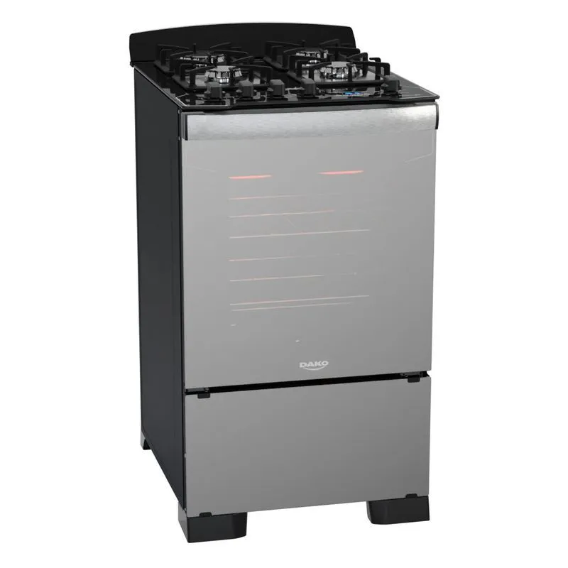 Fogão 4 Bocas Espelhado com Mesa de Vidro e Timer Digital Dako Diplomata Glass Grill Style Bivolt - 2