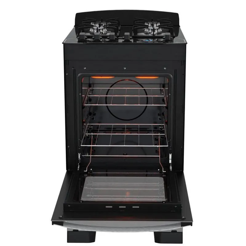 Fogão 4 Bocas Espelhado com Mesa de Vidro e Timer Digital Dako Diplomata Glass Grill Style Bivolt - 3