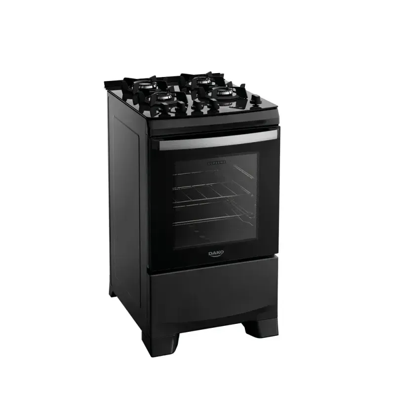 Fogão 4 Bocas Preto com Painel Touch e Timer Digital Dako Supreme Black Glass Bivolt - 2