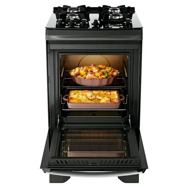 Fogão 4 Bocas Preto com Painel Touch e Timer Digital Dako Supreme Black Glass Bivolt - 3