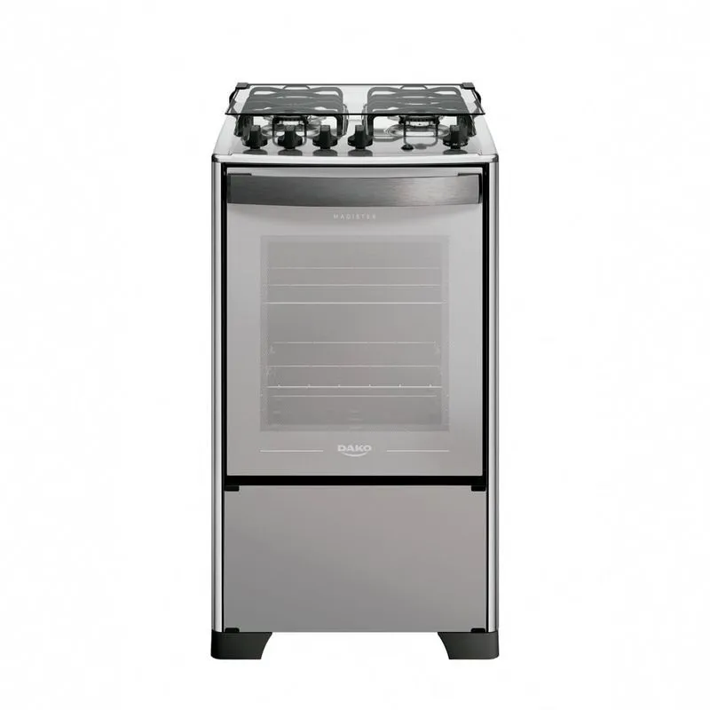 Fogão 4 Bocas Espelhado com Mesa Inox Dako Magister Inox Style Bivolt - 1