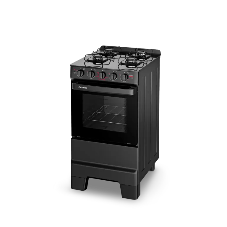 Fogão 4 Bocas Ideal Super Glass Esmaltec com Acendimento Automático Preto  - 2