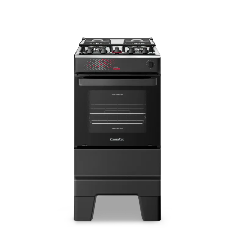 Fogão 4 Bocas Ideal Master Esmaltec com Acendimento Automático Preto  - 1