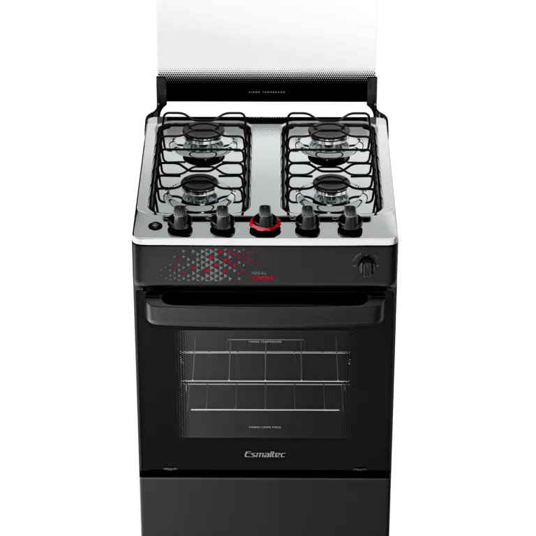 Fogão 4 Bocas Ideal Master Esmaltec com Acendimento Automático Preto  - 2