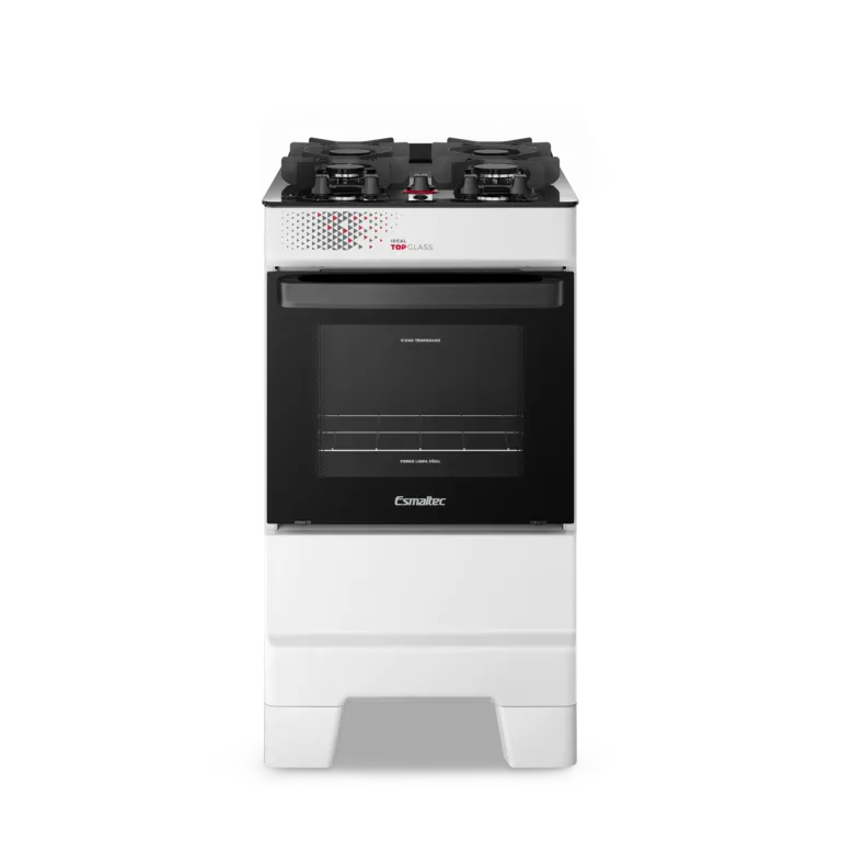 Fogão 4 Ideal Top Glass Mesa de Vidro Esmaltec com Acendimento Automático Branco  - 1