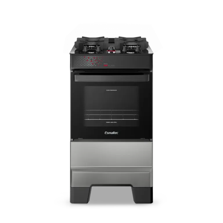 Fogão 4 Ideal Top Glass Mesa de Vidro Esmaltec com Acendimento Automático Inox - 1